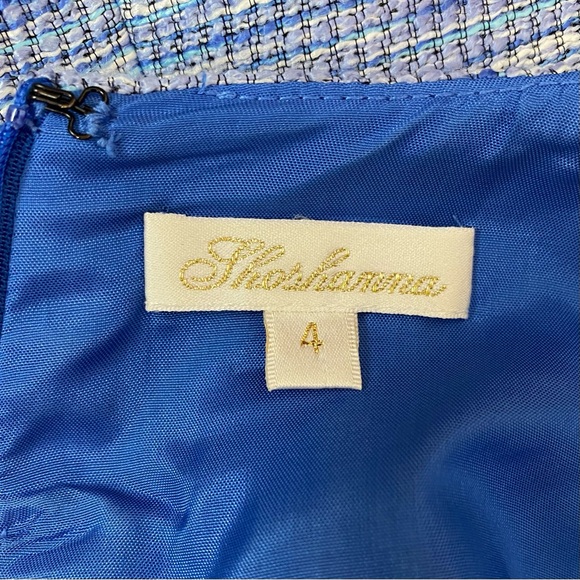 Shoshanna Sima Ombré Blue Sheath Dress Size 4 - Picture 4 of 6